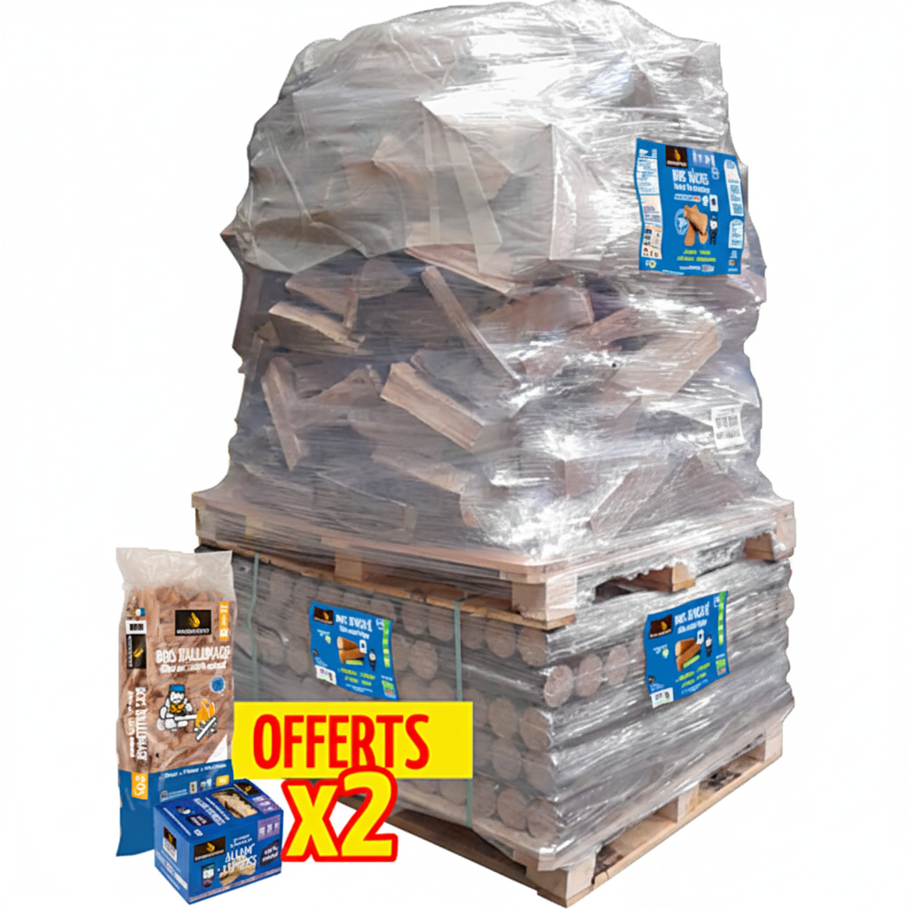 Lot de 3 Packs  – Bois de Chauffage 30 cm + Bûches Densifiées + Allumage Offert