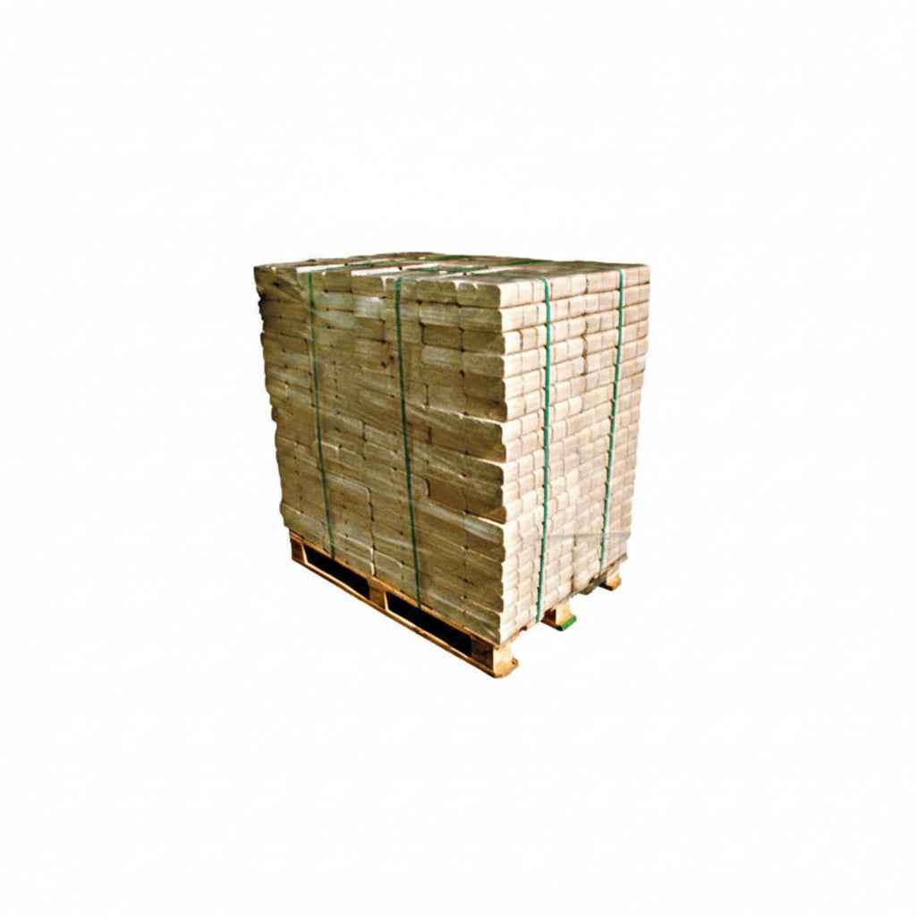 Fabrication Française-Briquettes de Bois Compressé 100 % Hêtre – 3/4 Palette 750 kg