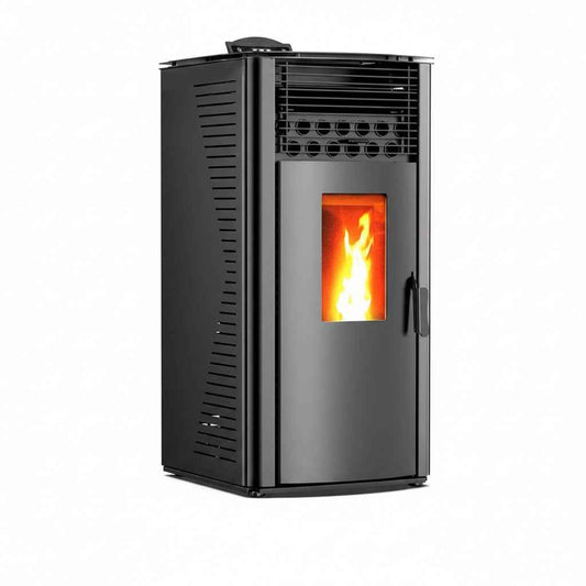 Poêle à Granulés  Garen Black 15 kW Wi-Fi avec Kit de Raccordement – A+