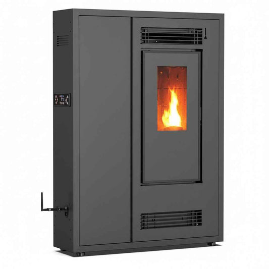 Poêle à Granulés  Aria Black 12 kW Wi-Fi – Kit de Raccordement Inclus – A+