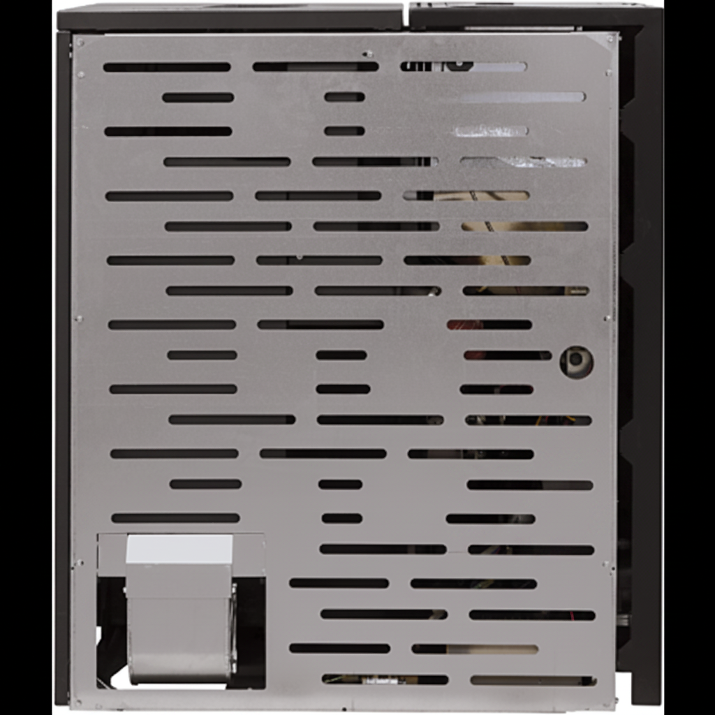 Poêle Mixte Bois et Granulés  10 kW Hybride Noir – WiFi en Option